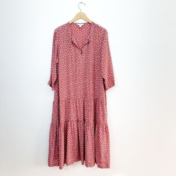 April Cornell Women’s Will Rose Drop Waist Long Sleeve Maxi Dress - Picture 1 of 10